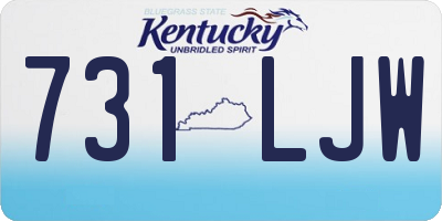 KY license plate 731LJW