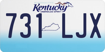 KY license plate 731LJX