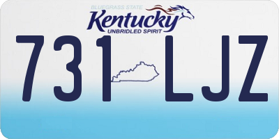 KY license plate 731LJZ
