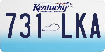KY license plate 731LKA