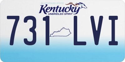 KY license plate 731LVI