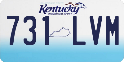 KY license plate 731LVM