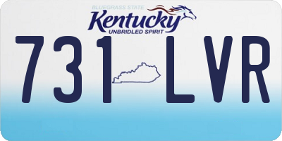 KY license plate 731LVR