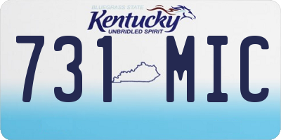 KY license plate 731MIC