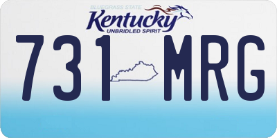 KY license plate 731MRG