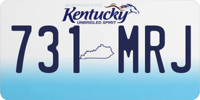 KY license plate 731MRJ