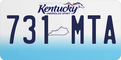 KY license plate 731MTA
