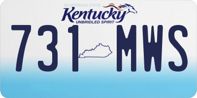 KY license plate 731MWS