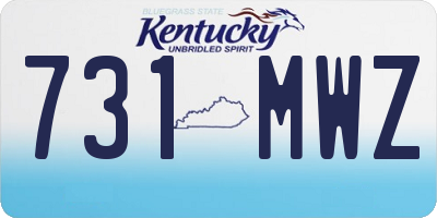 KY license plate 731MWZ