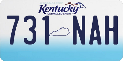 KY license plate 731NAH