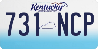 KY license plate 731NCP