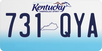 KY license plate 731QYA