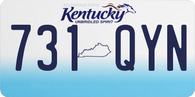 KY license plate 731QYN