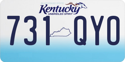 KY license plate 731QYO