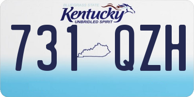KY license plate 731QZH