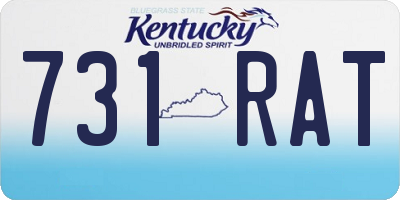 KY license plate 731RAT