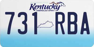 KY license plate 731RBA