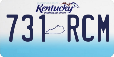KY license plate 731RCM