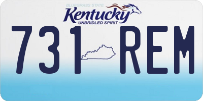 KY license plate 731REM