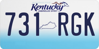 KY license plate 731RGK