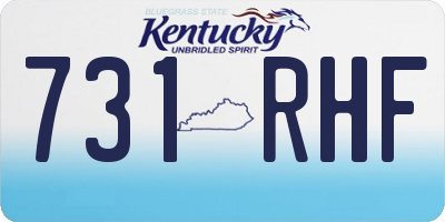 KY license plate 731RHF