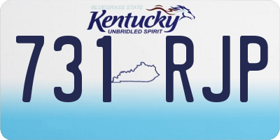 KY license plate 731RJP
