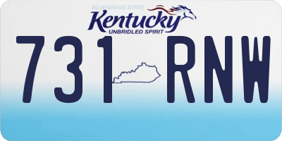 KY license plate 731RNW