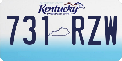 KY license plate 731RZW