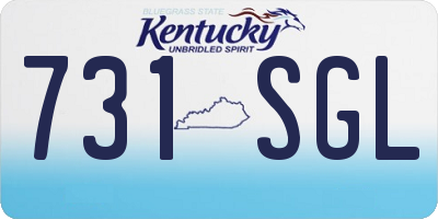 KY license plate 731SGL