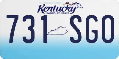 KY license plate 731SGO