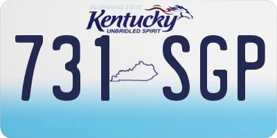 KY license plate 731SGP