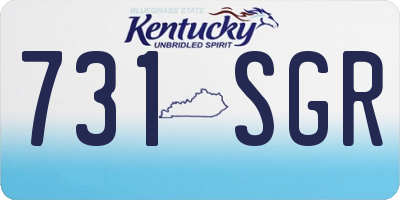 KY license plate 731SGR