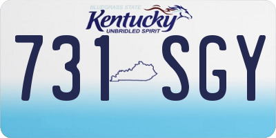 KY license plate 731SGY
