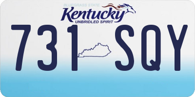 KY license plate 731SQY