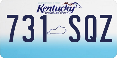 KY license plate 731SQZ