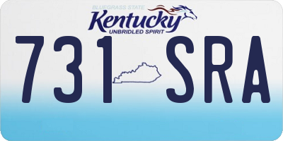 KY license plate 731SRA