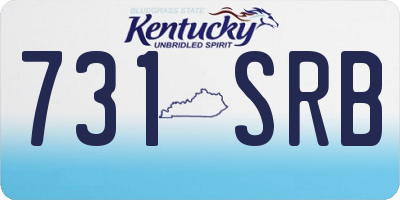 KY license plate 731SRB