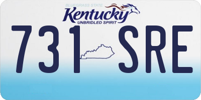 KY license plate 731SRE