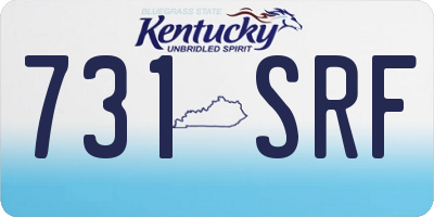 KY license plate 731SRF