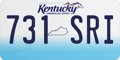KY license plate 731SRI