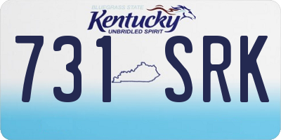 KY license plate 731SRK