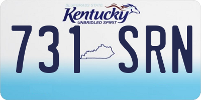 KY license plate 731SRN