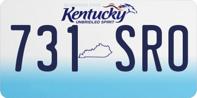 KY license plate 731SRO