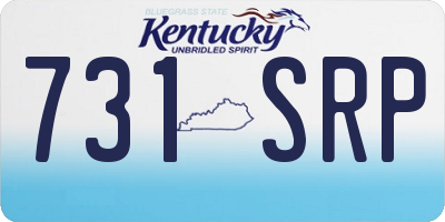 KY license plate 731SRP