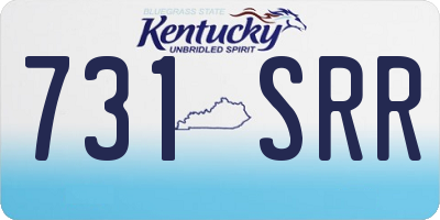 KY license plate 731SRR