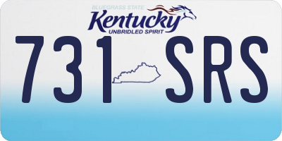 KY license plate 731SRS