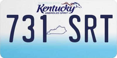 KY license plate 731SRT