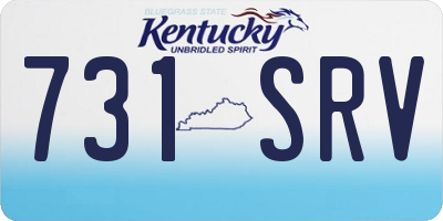 KY license plate 731SRV