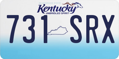 KY license plate 731SRX
