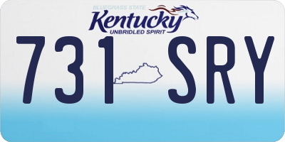 KY license plate 731SRY